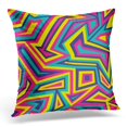 thumbnail image 1 of BOSDECO Blue Psychedelic Colorful Abstract Geometric Graffiti Pillowcase Pillow Cover Cushion Case 20x20 inch, 1 of 1
