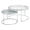 Chrome, variant on Bowery Hill Metal Glass Top 2-Piece Nesting Tables Set in Chrome