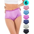 thumbnail image 2 of Barbra Women's Panties Full Coverage Satin Brief Small to Plus Sizes Multi-Pack, 2 of 10