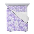 thumbnail image 7 of Purple Flowers Twin XL Size Down Alternative Comforter, Lightweight Comforter Quilt Bedding Set with Pillow Shams Watercolor Summer Botanical Floral All Seasons Bed Comforter Duvet Insert 68"x98", 7 of 7