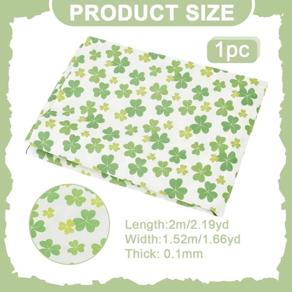 2 Yards Clover Fabric 59.8inch Wide Shamrock Fabric by The Yard Leaf Pattern Fabric Lucky Green Decorative Polyester Fabric for DIY Sewing Furniture Home Accents YellowGreen