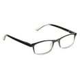 Equate Unisex Reader Glasses with Case, Plastic Lens, Black and Clear