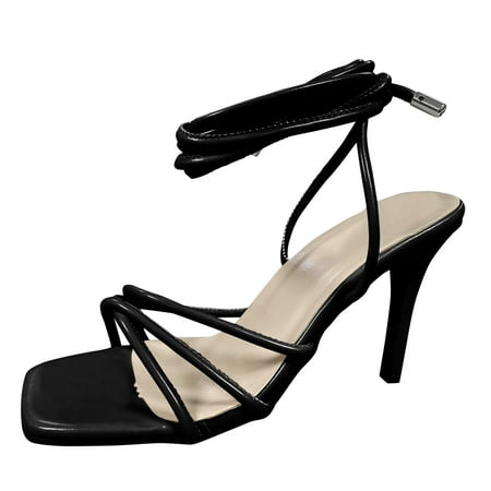 

adviicd Heels Sandals for Women Womens Heel Sandals Solid Fashion Women s Heel Flops Strap High Color Flip Sandals Ankle Womens Heels Sandals