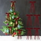 thumbnail image 1 of 5 lazos navideños de terciopelo burdeos | Mini cintas decorativas navideñas con base metálica | Ideales para coronas, papel de regalo, regalos de fiesta, bolsas de dulces, decoración del hogar y, 1 of 4