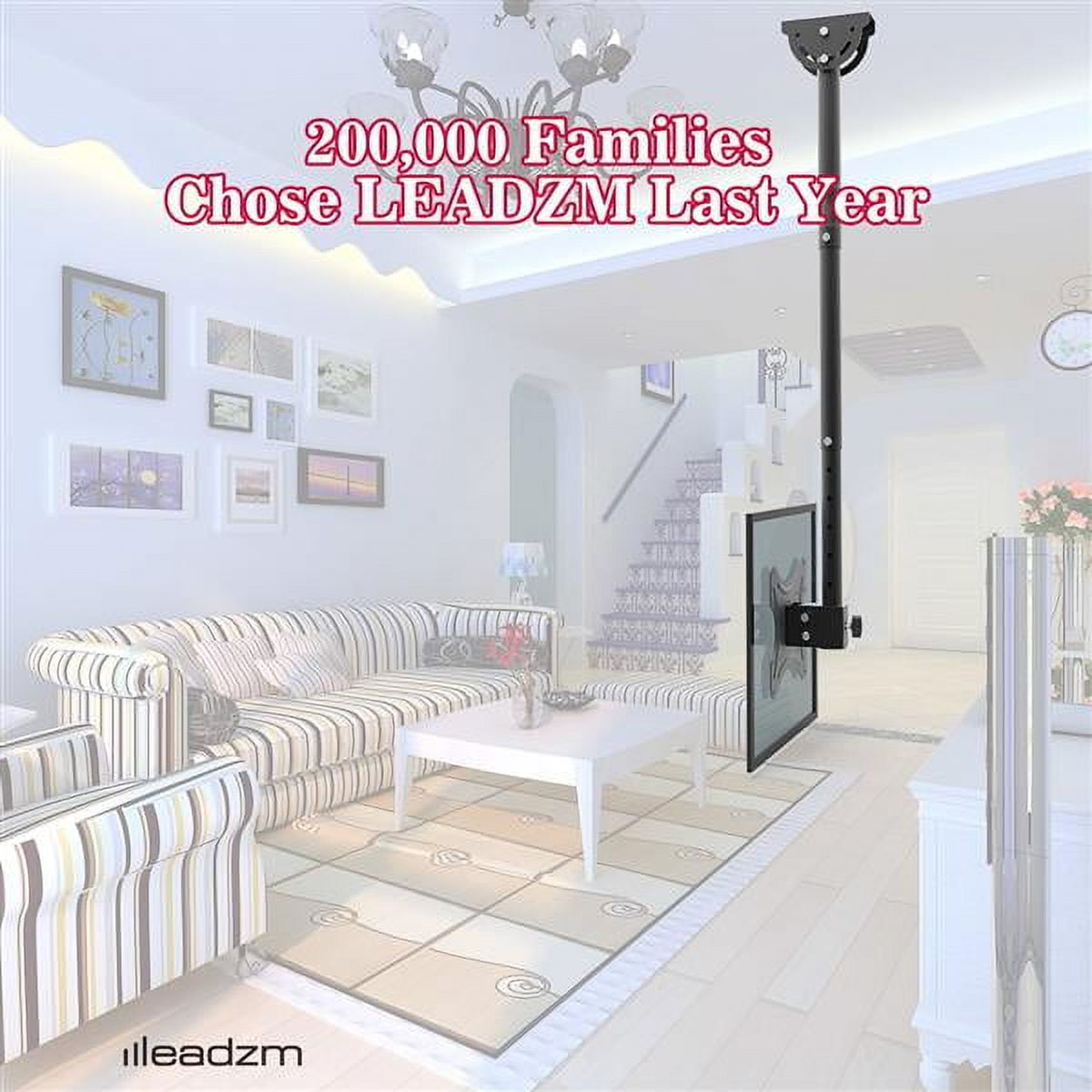 LEADZM 360° Swivel Ceiling TV Mount for 32-55" Screens - Adjustable Tilt, 55lbs Capacity, VESA 200x200