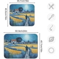 thumbnail image 3 of Farm Painting Dish Drying Mat, Absorbent Microfiber Pad Protector For Kitchen Counter Top Mat Dish Drainboard 18x24in, 3 of 7