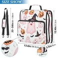 thumbnail image 3 of 3 Ring Zipper Binder with Shoulder Strap Waterproof Trapper Keeper 2 Inch D-Ring 500 Sheets Capacity Cute Pink Ghost Pumpkin Bats, 3 of 7