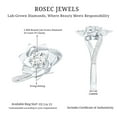 thumbnail image 5 of Rosec Jewels Certified 5mm Lab Grown Diamond Lotus Flower Engagement Ring - EF-VS Quality, 14K White Gold, US 5.00, 5 of 8