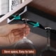 thumbnail image 3 of 2 Piece Wine Glass Holder On Shelf Or Under Cabinetno Punch Plastic Tall Glass Holderglassware Dry Storage Rack For Kitchen Bars And Restaurants (blac, 3 of 5