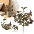 thumbnail image 2 of Artificial Perilla Leaves Greenery Stems, 17.7" Large Foliage Picks Purple-Green Leaves, Lifelike Botanic Decor for Floral Arrangement, Home Shelf Centerpiece Wedding Party Indoor, 2 of 7