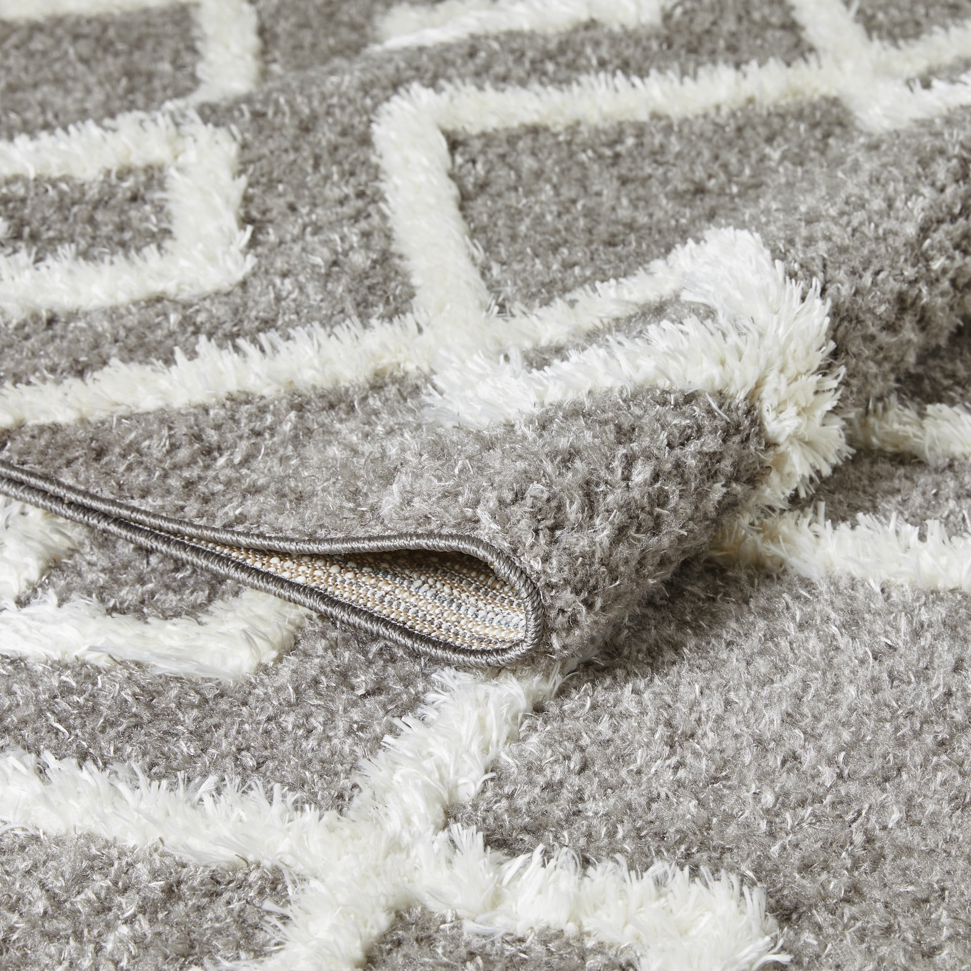 Loomaknoti Vemoa Adeta 3' x 5' Gray Geometric Polyester Indoor Accent Rug