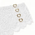 thumbnail image 6 of Sunvit-Panties Womens Stretchy Nylon Spandex Lace Thong - Comfortable Low-Rise with Gold-Tone Heart Detail, Everyday Wear, Size L, White, 6 of 6