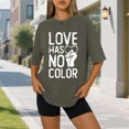 thumbnail image 6 of Ankishi Washed T Shirts for Women Letter Print Washed Casual T Shirts Summer Basic Tops Daily Wear, 6 of 9