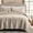 Linen (Warm Yellow Tint), variant on 100% Cotton Twin Size Quilt Set - Olive Green Striped Pick Stitch Soft Lightweight Bedspread, Textured Like Linen, Farmhouse Country Rustic Coverlet, Shabby Chic Gauze Bedding, 2 Pieces