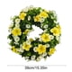 thumbnail image 3 of Corona de plástico con flujo Er, corona de primavera para puerta, corona de invierno, vegetación artificial, adecuada para decoración de paredes en interiores y exteriores, decoración navideña, decora, 3 of 6
