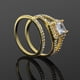 thumbnail image 3 of Pareja Anillos Clásico Anillo de Oro con incrustaciones de circón Anillos de joyería, 3 of 7