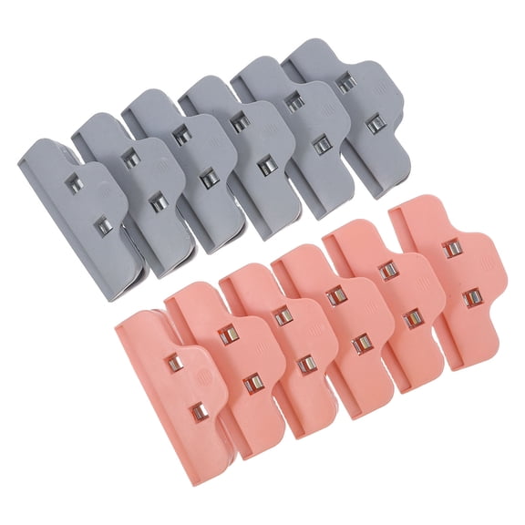 POPETPOP Versatile Plastic Sealing Clips for Kitchen and Office Use Assorted Colors 12Pcs