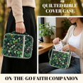 thumbnail image 5 of HELLHERO Ladybug and Daisy Pattern Zipper Pocket Quilted Bible Cover for Church Study Daily Use, Polyester Fabric Bible Cover Case with Handle, 5 of 8