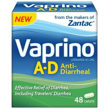 Vaprino Loperamide HCL Anti Diarrheal Caplets, 48 Count