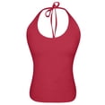 thumbnail image 7 of oqasdz Tank Tops for Women Workout Halter Neck Slim Fit Camisole Solid Color Sleeveless Stretchy Tank Top Athletic Casual Daily Wear, 7 of 7
