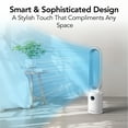 thumbnail image 4 of Comfort Zone 40" Bladeless Tower Fan with Remote Control, 9H Timer, White, 4 of 7