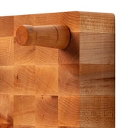 John Boos MC Series Square Wood Cutting Board with Feet, 12 x 12, Maple