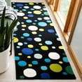 thumbnail image 3 of SAFAVIEH Soho Dots Polka Dots Wool Area Rug, Black/Multi, 7'6" x 9'6", 3 of 9