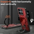 thumbnail image 5 of Dteck Magnetic for Motorola Moto G Stylus 5G 2025 Case with Kickstand, Shockproof TPU+PC Case Compatible with MagSafe Military Grade Ring Stand Heavy Duty Drop Rugged Cover,Red, 5 of 6