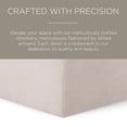 thumbnail image 4 of Maven Lane Claude Rustic Ottoman in Cream Fabric Upholstery, 4 of 6