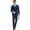 Blue, variant on Men’s Slim Fit Suit One Button 3-Piece Blazer Dress Business Wedding Party Jacket Vest & Pant Navy Blue XXL