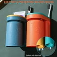 thumbnail image 3 of Toothbrush Holder Wall Mounted with Cup,2-in-1 Toothbrush Holders & Cups Set,Inverted Design for Easy Cleaning and draining,Stick-on Toothbrush Holder for Bathroom, 3 of 7