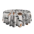 thumbnail image 5 of Pioneer Flower Floral Print Pattern Round Tablecloth 60"x60",Wrinkle Wipeable Table Cloth for Kitchen Dining Room Picnic Patio Party, 5 of 6