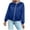 Blue Coat for Women, variant on jtjvou Women's Jacket Lightweight Zip Up Jacket Casual Striped Jacket Coat Outerwear Windbreaker with Pockets Black L