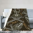 thumbnail image 1 of DouZhe Ultra-Soft Micro Fleece Lightweight Flannel Bed Blanket, Medieval Nordic Viking Warriors Print Cozy Warm Throw Blankets, 40"x30", 1 of 7