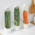 thumbnail image 4 of Kitchen Accessory Grains Chives Asparagus Mint Small Storage Box Fresh Keeping Cup Vanilla Vegetable Hard Home Storage Organizer, 4 of 5