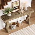 thumbnail image 3 of Tribesigns 63-Inch Solid Wood Console Table, Farmhouse Narrow Entryway Table with X-Shaped Legs for Living Room, Hallway, or Foyer, 3 of 8