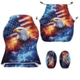 thumbnail image 6 of Jeiento Eagle Gaming Chair Cover Set of 4 Breathable Rotating Chair Slipcover with Elastic Bottom American Flag Computer Chair Protector with Armrest Cover, 6 of 7