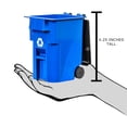 thumbnail image 2 of Ensemble de 3 Mini Poubelles de Recyclage Bleues avec Couvercle et Roues pour Figurines d'Action de Lutte, 2 of 5
