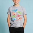 thumbnail image 3 of HAOTAGS Boys Glow-in-the-Dark T-shirts Round-Neck Short-Sleeve Graphic Tee Fun Soft & Breathable Summer Casual Cotton Top Gray Size 5-6 Years, 3 of 8