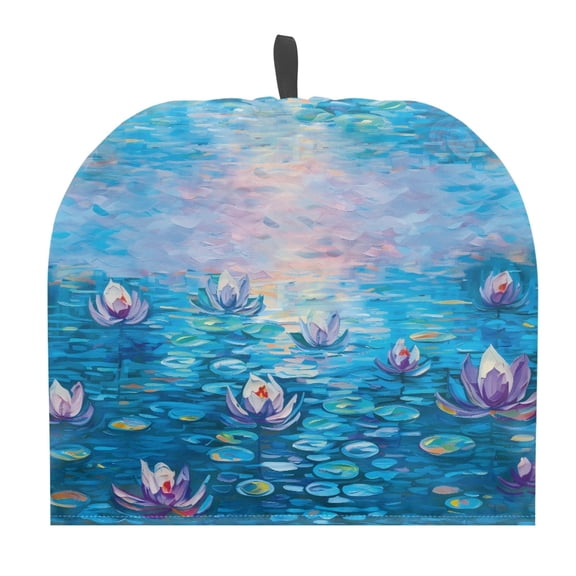 HELLHERO Polyester Cavcas Coffee Pot Cloth Covers Portable, Durable for Mom Watercolor Lotus