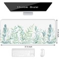 thumbnail image 4 of Desk Pad, XL Extended Large Gaming Mouse Pad 31.5 x 11.8 Inch, Waterproof Mousepad with Stitched Edges, Non-Slip Computer Keyboard Laptop Mat for Women Men Office Work, Minimalist Art Leaves, 4 of 6