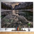 thumbnail image 2 of Design Art - Lac de Montagne Glacé Noir avec Neige, 2 of 5