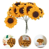 GETAJGHSD Flowers Fake Artificial Sunflower Orange Paper 100pcs