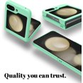 thumbnail image 3 of Case for Samsung Galaxy Z Flip 5 5G 2023, Slim Fit Z Flip 5 Case for Women Girls, Ultra Thin Hard PC Back Anti-Scratch Full Protection Protective Cover for Galaxy Z Flip 5 2023 (Light Green), 3 of 12