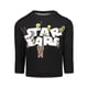 thumbnail image 4 of Camiseta STAR WARS para niños pequeños, manga larga, 3T, paquete de 2 unidades, negro/gris, 4 of 9