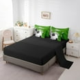 thumbnail image 3 of Erosebridal Ball Soccer Bedding Sets Twin Size,Black White Green Comforter Sets with Sheets,Sport Gamer Bed in a Bag Twin size,Ultra Soft Ball Gaming Bedroom Decorative,Reversible,7pcs, 3 of 6