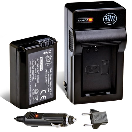 BM NP-FW50 Battery and Charger for Sony DSC-RX10 RX10 II RX10 III RX10 IV Alpha 7 a7 a7R A7s A7s II a3000 a5000 a6000 a6300 A6400 a6500 Cameras