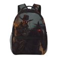 thumbnail image 1 of Easygdp Cool Skull Western Cowboy Mochila Ergonómica Versátil para Laptop - Múltiples Bolsillos, Correas Ajustables, Unisex para Escuela, Viajes y Actividades al Aire Libre-One Size, 1 of 5