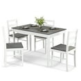 thumbnail image 1 of Costway 5-Piece Dining Set Solid Wood Kitchen Furniture with Rectangular Table & 4 Chairs Grey, 1 of 10