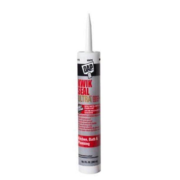 Dap Kwik Seal Ultra White Siliconized Acrylic Kitchen and Bath Sealant